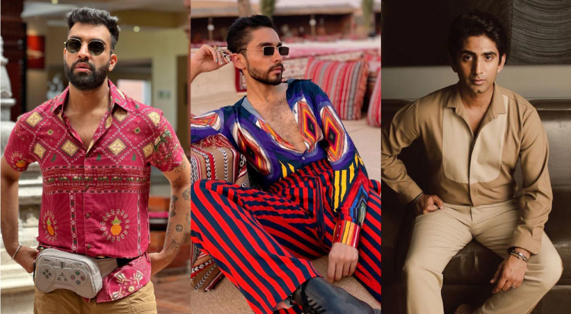 Latest men's fashion trends in India showcasing ethnic printed shirts, bold patterns, and contemporary casual style.