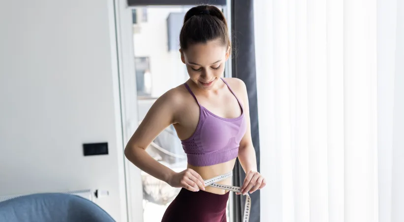 Before and after belly fat reduction results showing effectiveness of 7-day home workout and diet plan