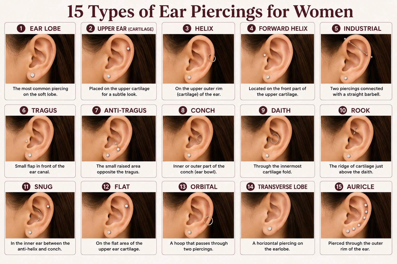Types of Ear Piercings Every Woman Should Know